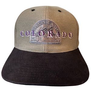 OC Sports Vintage Colorado Rockies MLB Gray and Black Logo Embroidered Hat OSFA
